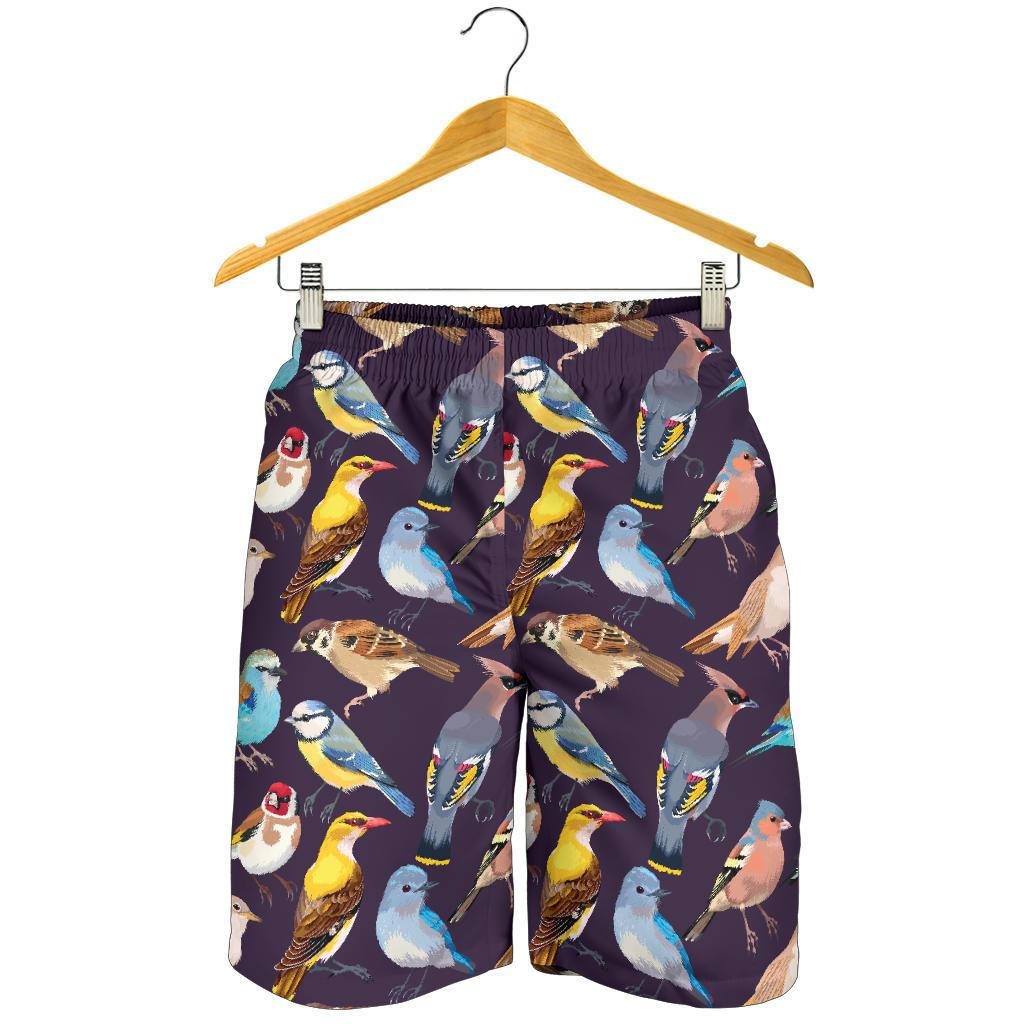 Bird Cute Print Pattern Mens Shorts-JTAMIGO.COM