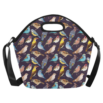 Bird Cute Print Pattern Neoprene Lunch Bag (Model 1669)(Large)-JTAMIGO.COM