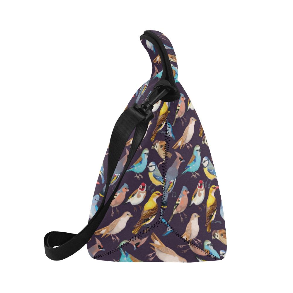 Bird Cute Print Pattern Neoprene Lunch Bag (Model 1669)(Large)-JTAMIGO.COM