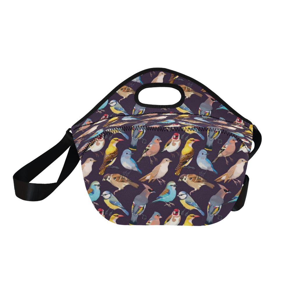 Bird Cute Print Pattern Neoprene Lunch Bag (Model 1669)(Large)-JTAMIGO.COM
