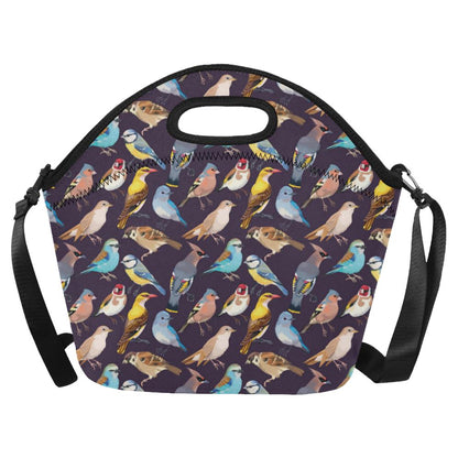 Bird Cute Print Pattern Neoprene Lunch Bag (Model 1669)(Large)-JTAMIGO.COM
