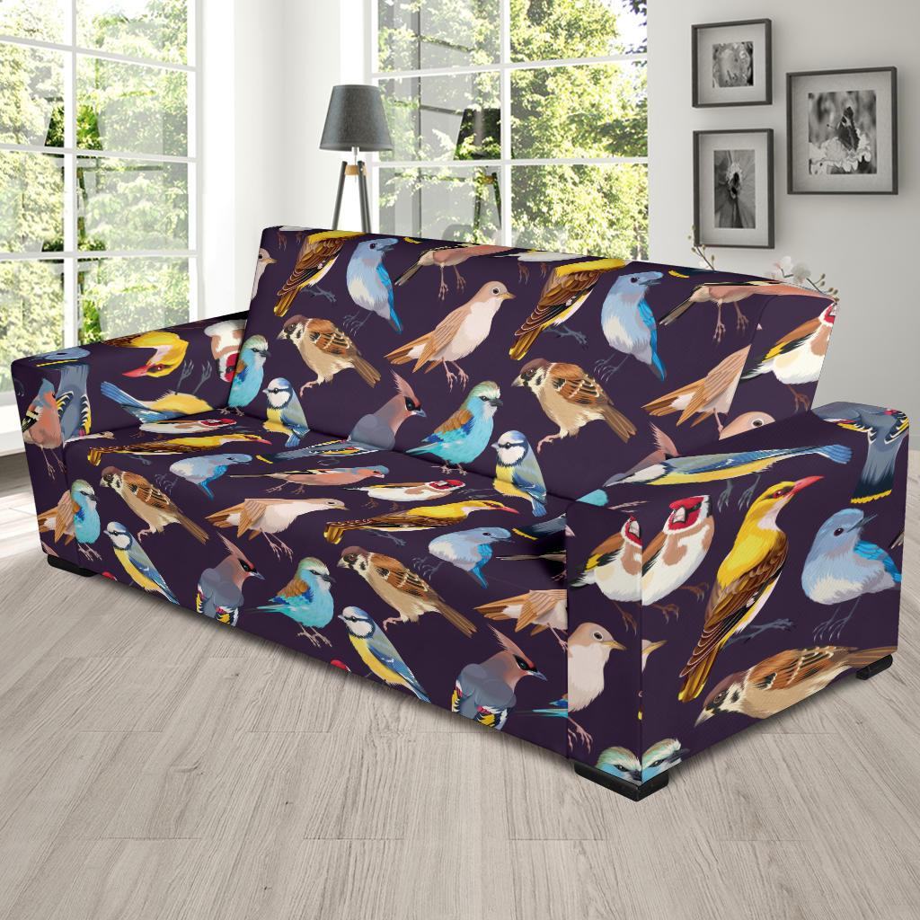 Bird Cute Print Pattern Sofa Slipcover-JTAMIGO.COM