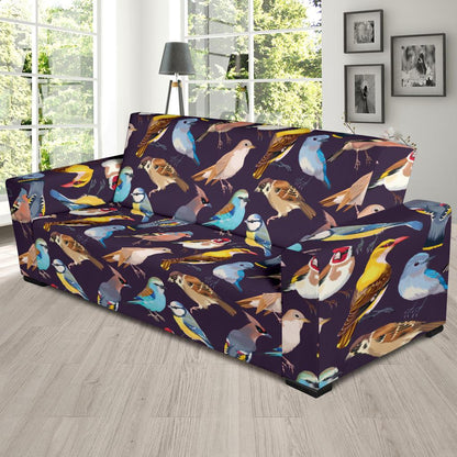 Bird Cute Print Pattern Sofa Slipcover-JTAMIGO.COM
