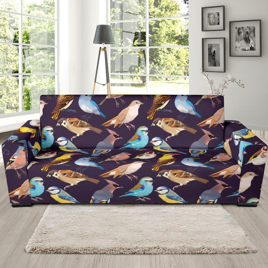 Bird Cute Print Pattern Sofa Slipcover-JTAMIGO.COM