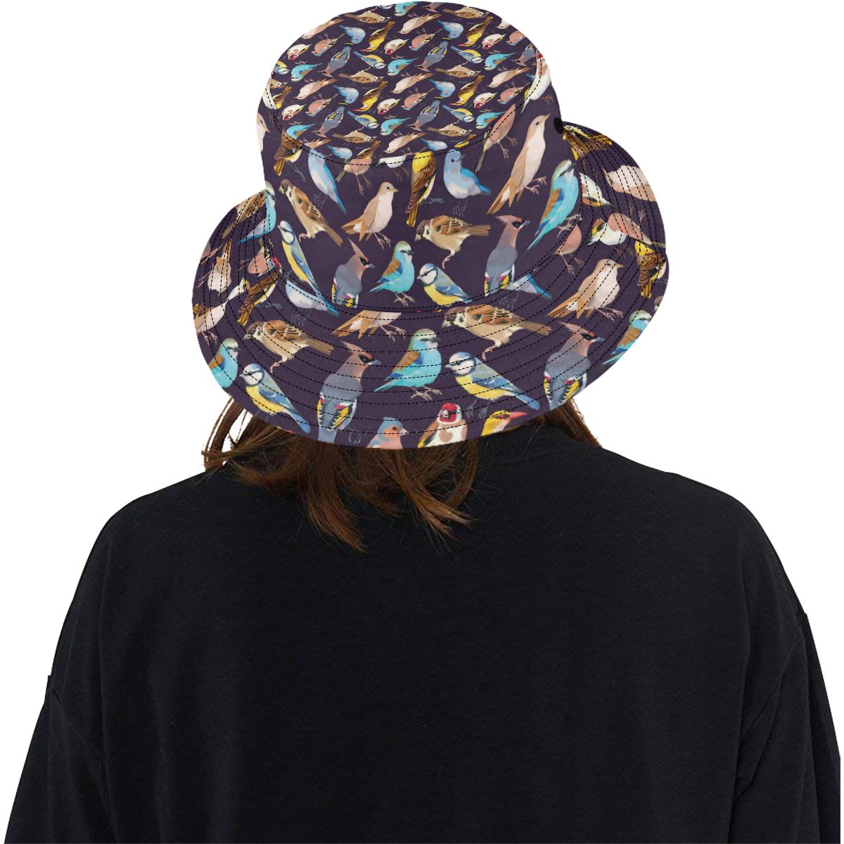 Bird Cute Print Pattern Unisex Bucket Hat
