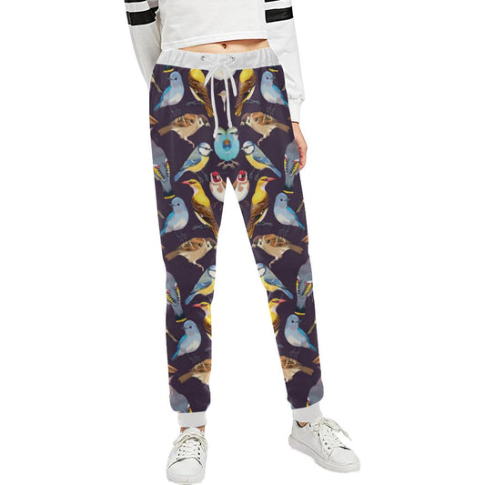 Bird Cute Print Pattern Unisex Casual Sweatpants (Model L11)-JTAMIGO.COM