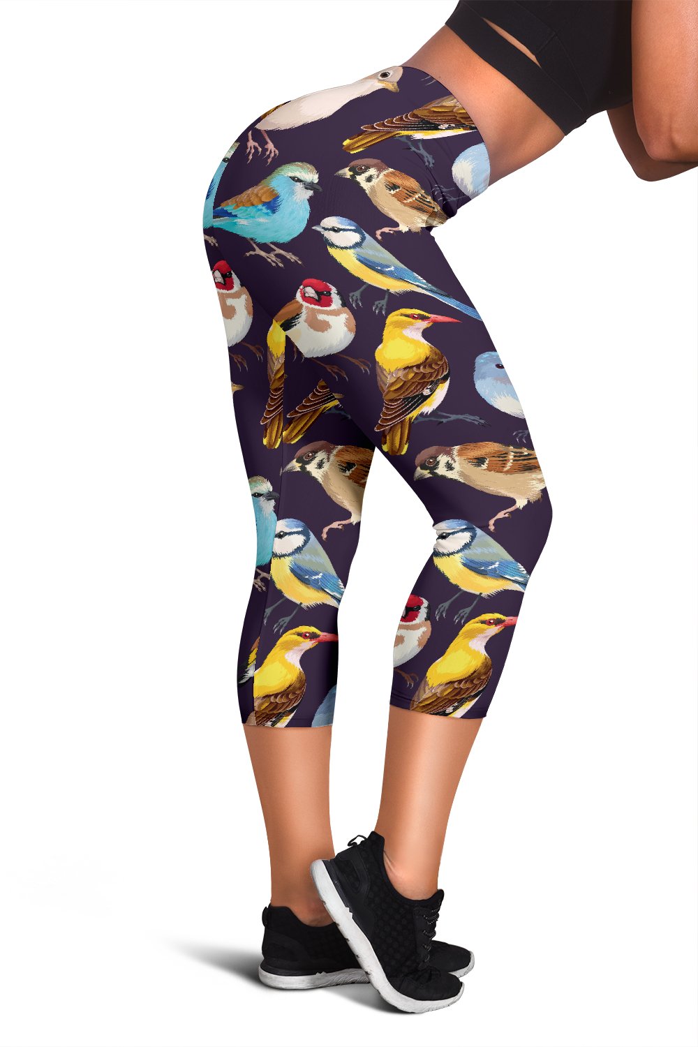 Bird Cute Print Pattern Women Capris