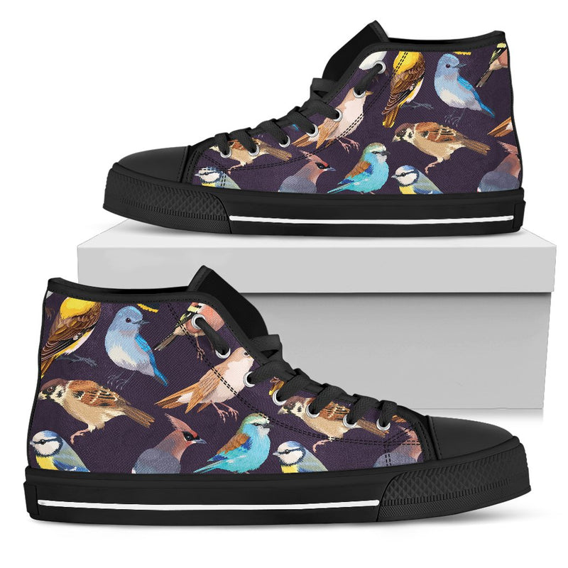 Bird Cute Print Pattern Women High Top Shoes