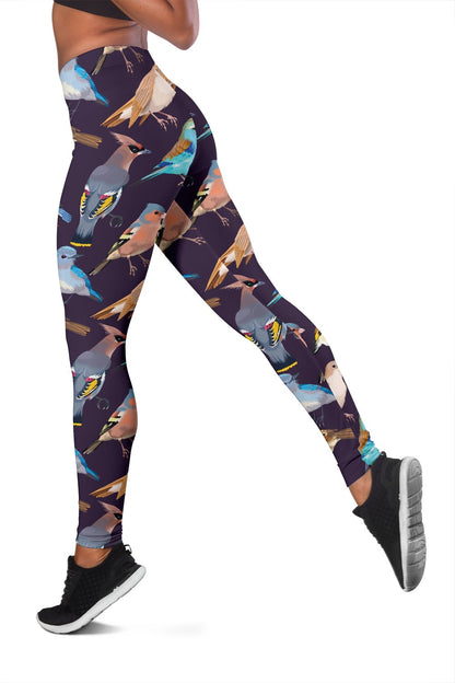 Bird Cute Print Pattern Women Leggings