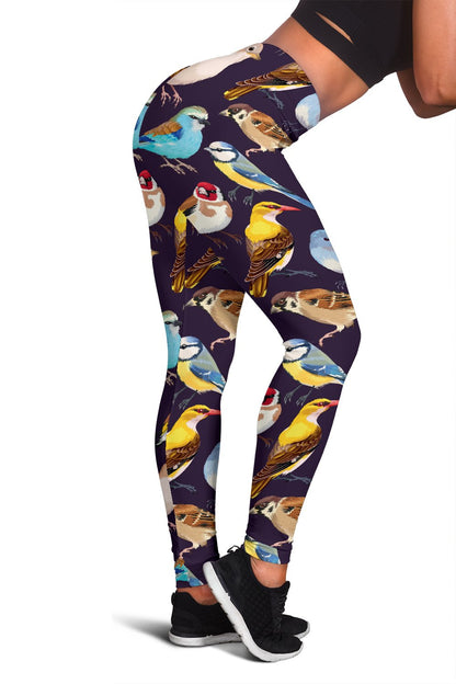 Bird Cute Print Pattern Women Leggings