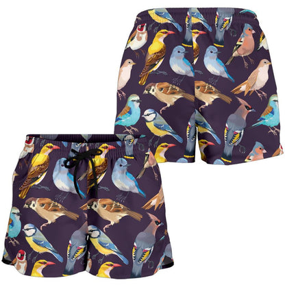 Bird Cute Print Pattern Women Shorts-JTAMIGO.COM