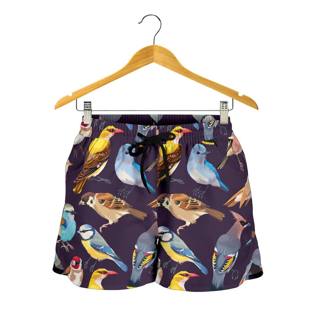 Bird Cute Print Pattern Women Shorts-JTAMIGO.COM