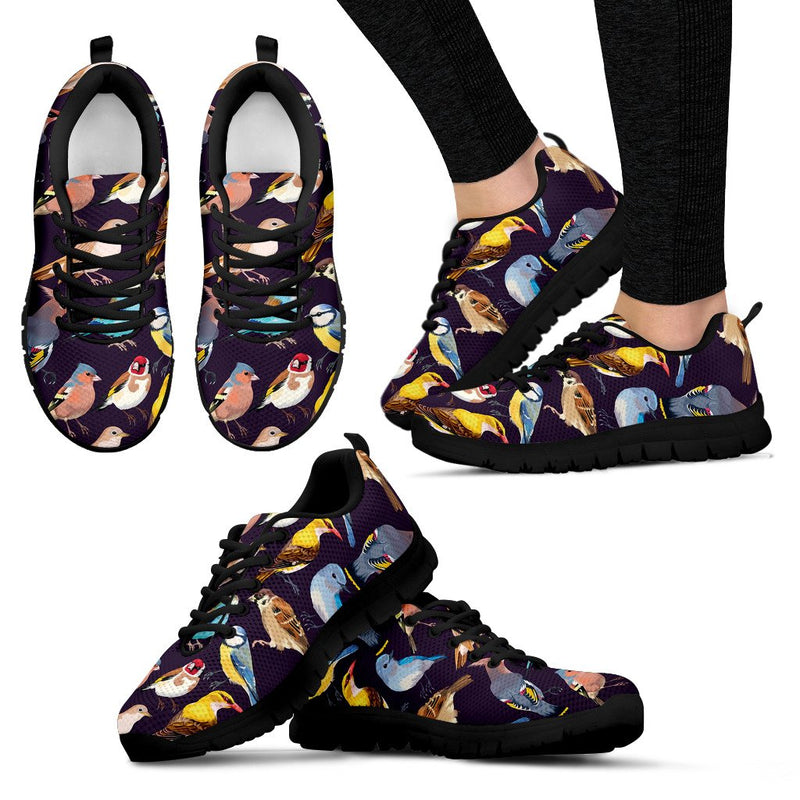 Bird Cute Print Pattern Women Sneakers Shoes