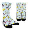Bird Sweet Themed Print Pattern Crew Socks