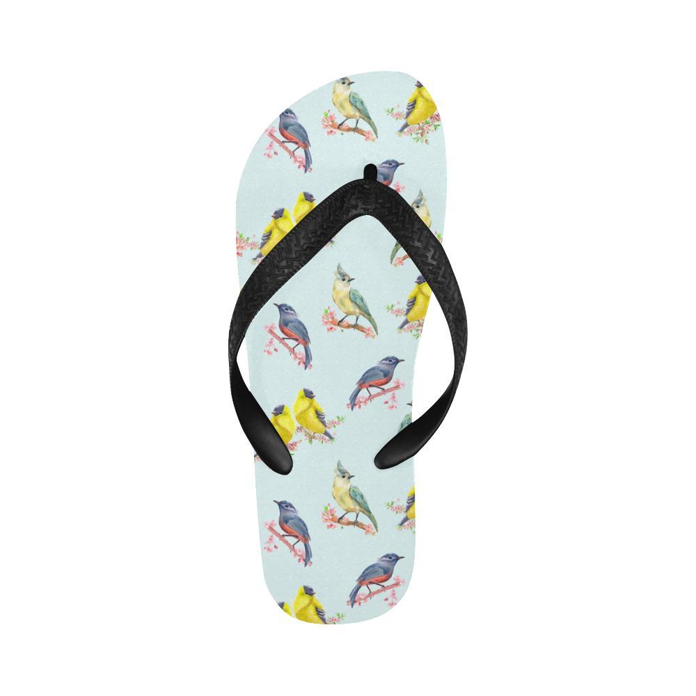 Bird Sweet Themed Print Pattern Flip Flops-JTAMIGO.COM