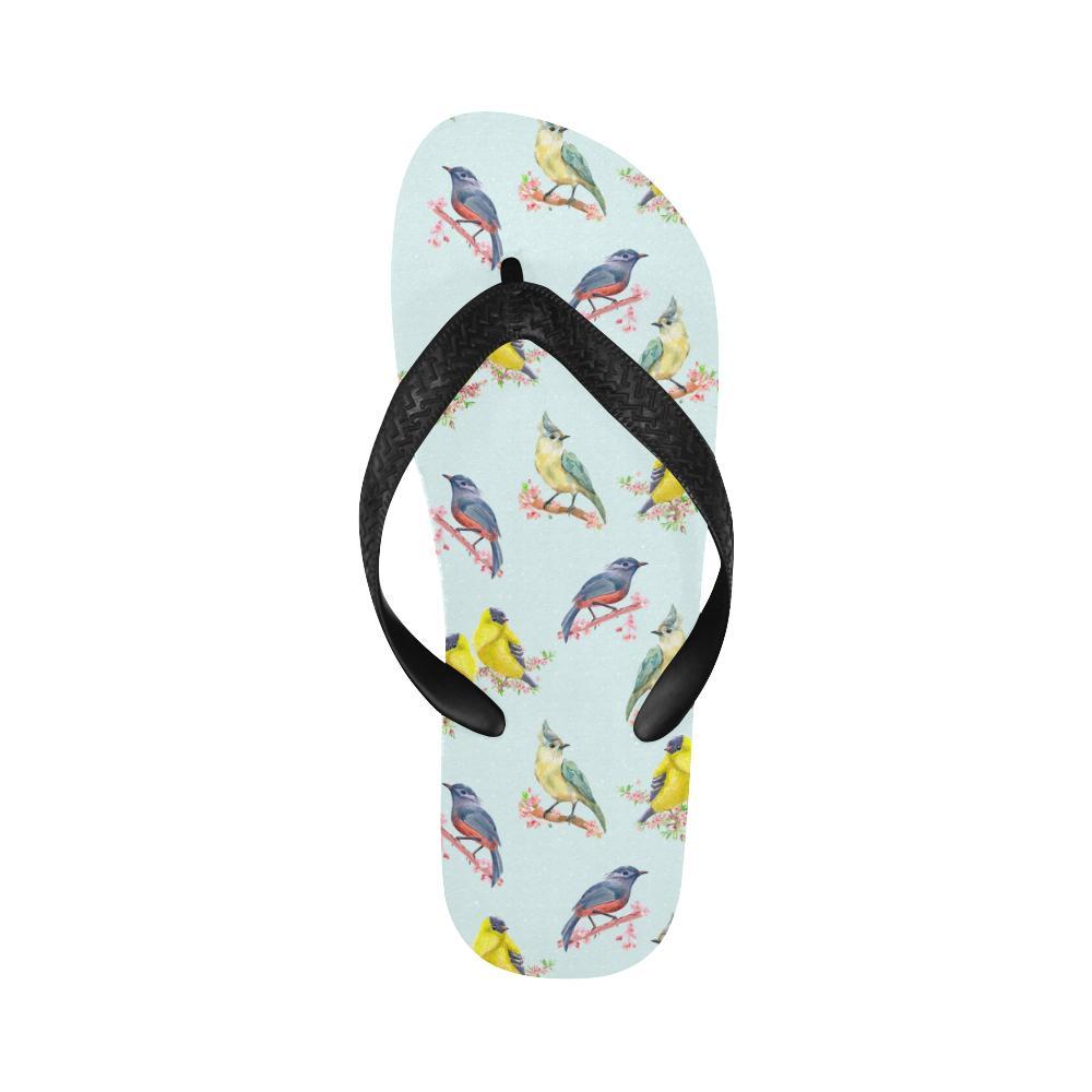 Bird Sweet Themed Print Pattern Flip Flops-JTAMIGO.COM