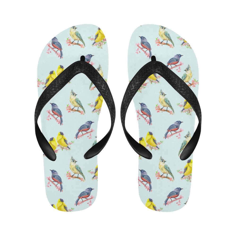 Bird Sweet Themed Print Pattern Flip Flops-JTAMIGO.COM