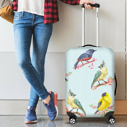 Bird Sweet Themed Print Pattern Luggage Cover Protector