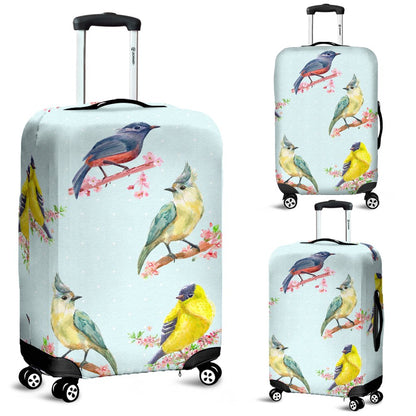 Bird Sweet Themed Print Pattern Luggage Cover Protector