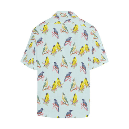 Bird Sweet Themed Print Pattern Men Aloha Hawaiian Shirt