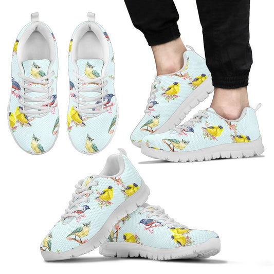 Bird Sweet Themed Print Pattern Men Sneakers Shoes