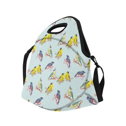 Bird Sweet Themed Print Pattern Neoprene Lunch Bag (Model 1669)(Large)-JTAMIGO.COM