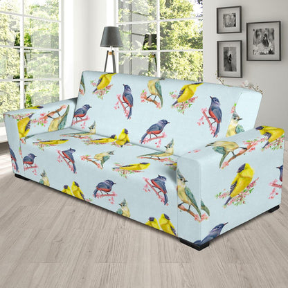 Bird Sweet Themed Print Pattern Sofa Slipcover-JTAMIGO.COM