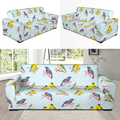 Bird Sweet Themed Print Pattern Sofa Slipcover-JTAMIGO.COM