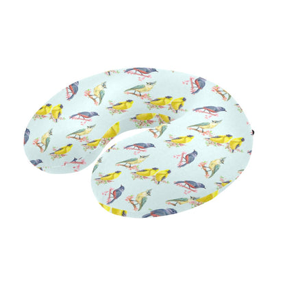 Bird Sweet Themed Print Pattern U-Shaped Travel Neck Pillow-JTAMIGO.COM