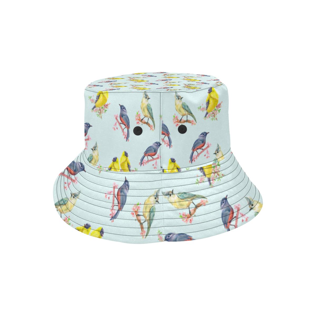 Bird Sweet Themed Print Pattern Unisex Bucket Hat
