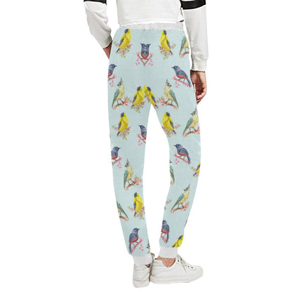 Bird Sweet Themed Print Pattern Unisex Casual Sweatpants (Model L11)-JTAMIGO.COM