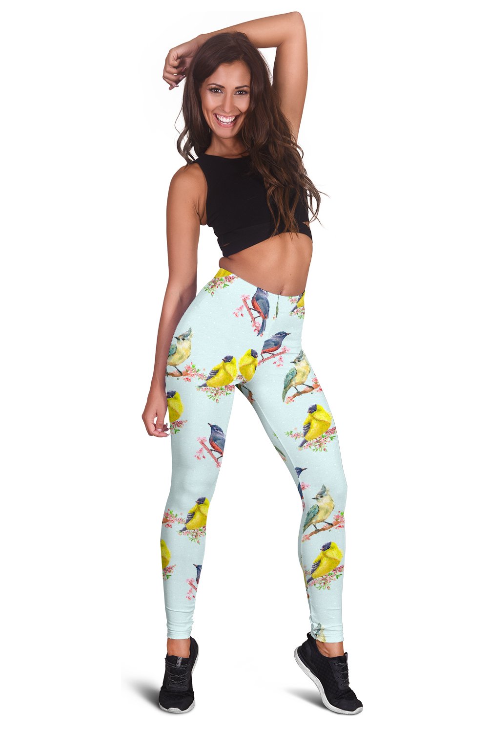 Bird Sweet Themed Print Pattern Women Leggings