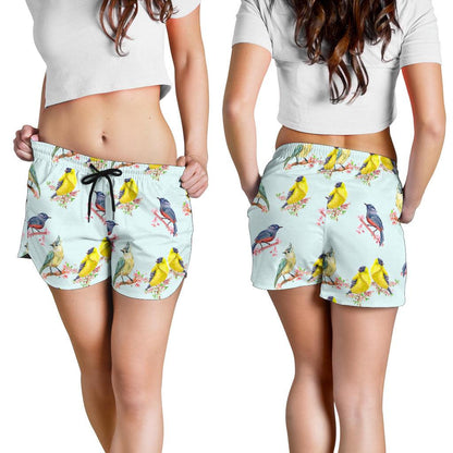 Bird Sweet Themed Print Pattern Women Shorts-JTAMIGO.COM