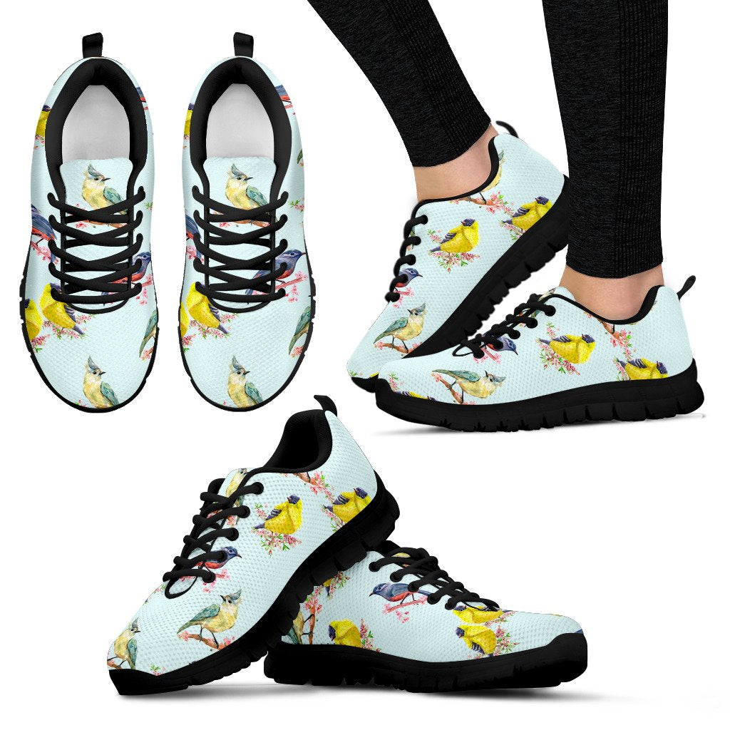 Bird Sweet Themed Print Pattern Women Sneakers Shoes