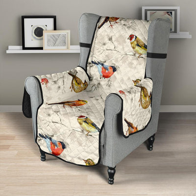 Bird Watercolor Design Pattern Chair Protector-JTAMIGO.COM