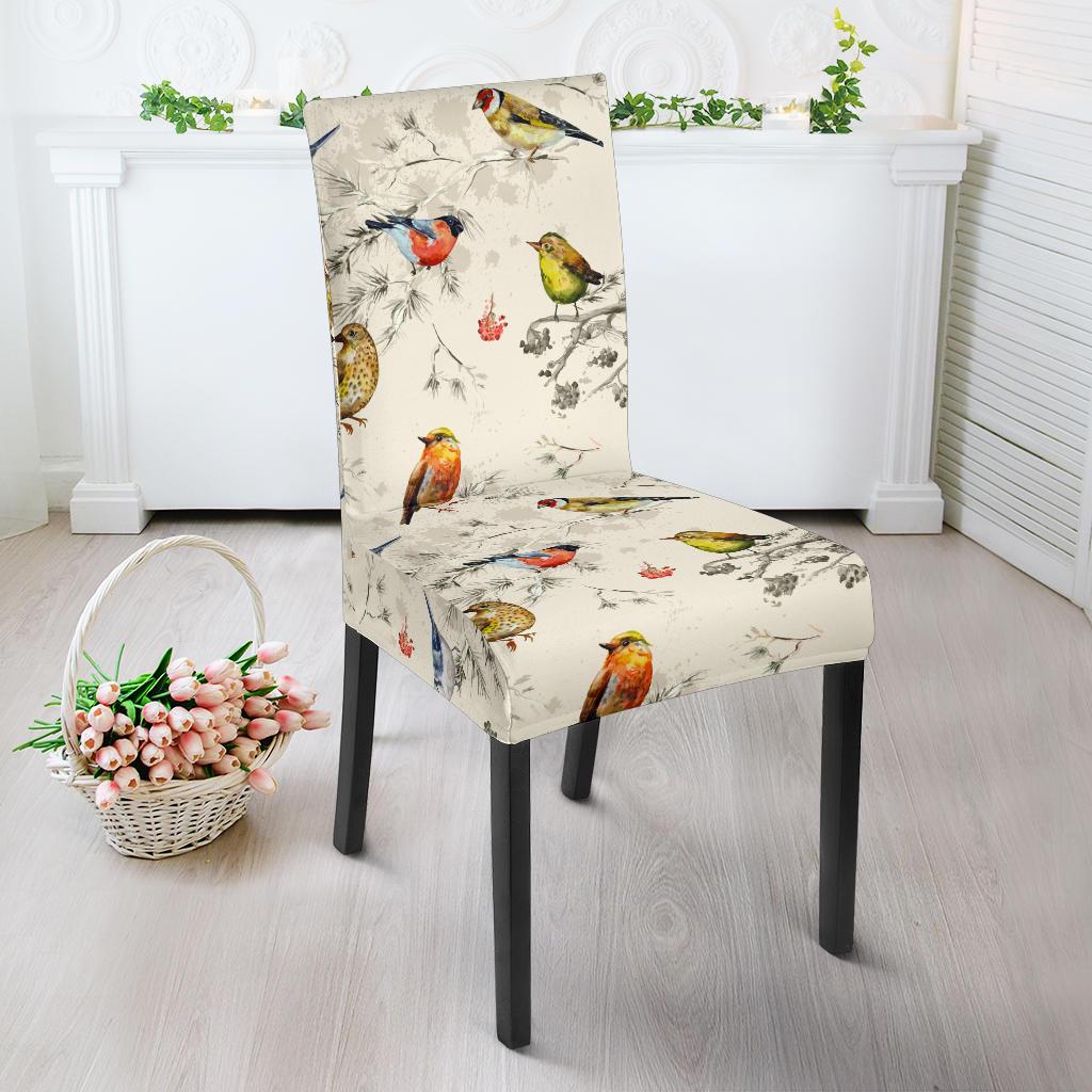Bird Watercolor Design Pattern Dinning Chair Slipper-JTAMIGO.COM
