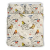 Bird Watercolor Design Pattern Duvet Cover Bedding Set