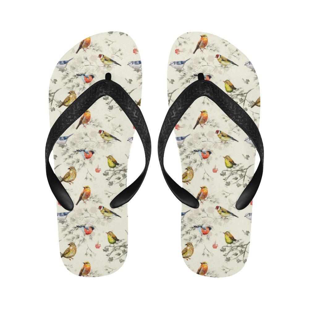 Bird Watercolor Design Pattern Flip Flops-JTAMIGO.COM