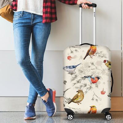 Bird Watercolor Design Pattern Luggage Cover Protector