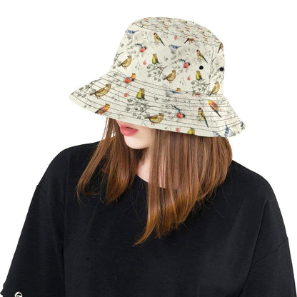 Bird Watercolor Design Pattern Unisex Bucket Hat
