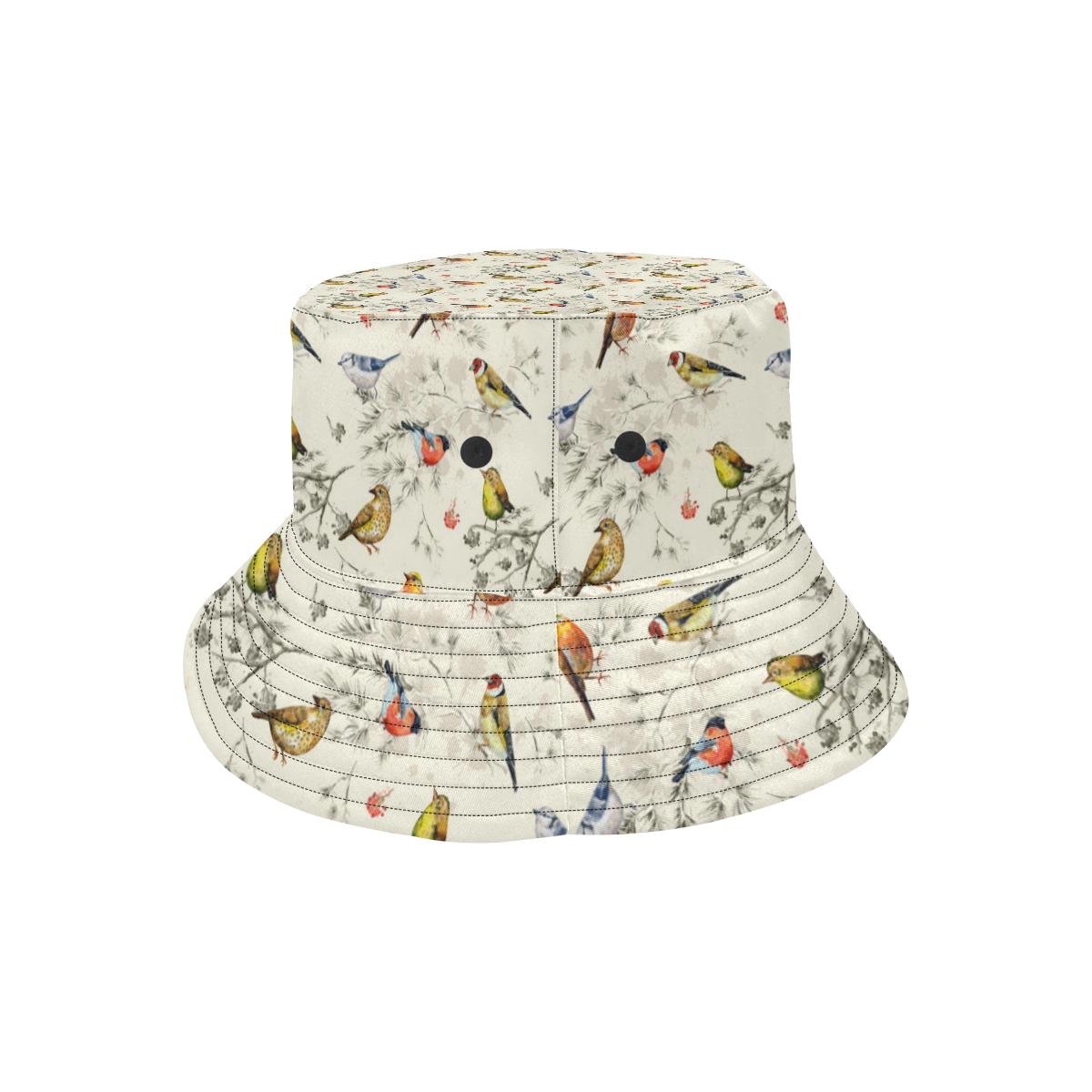 Bird Watercolor Design Pattern Unisex Bucket Hat