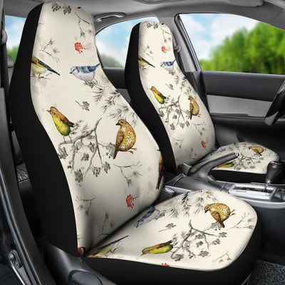 Bird Watercolor Design Pattern Universal Fit Car Seat Covers