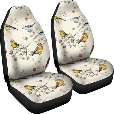 Bird Watercolor Design Pattern Universal Fit Car Seat Covers