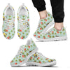 Bird with Red Flower Print Pattern Men Sneakers Shoes