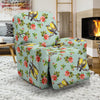 Bird with Red Flower Print Pattern Recliner Slipcover-JTAMIGO.COM