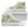 Bird with Red Flower Print Pattern Women High Top Shoes