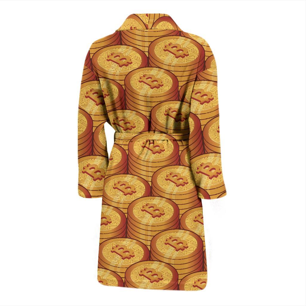 Bitcoin Pattern Print Design 02 Men Bathrobe-JORJUNE.COM