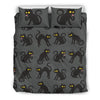 Black Cat Cute Print Pattern Duvet Cover Bedding Set