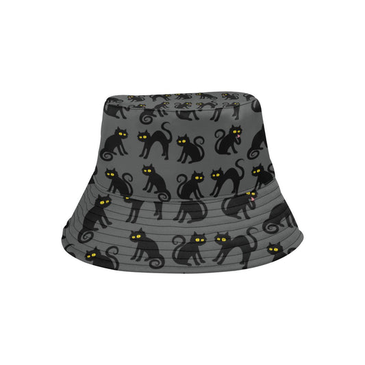 Black Cat Cute Print Pattern Unisex Bucket Hat