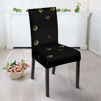 Black Cat Face Print Pattern Dinning Chair Slipper-JTAMIGO.COM